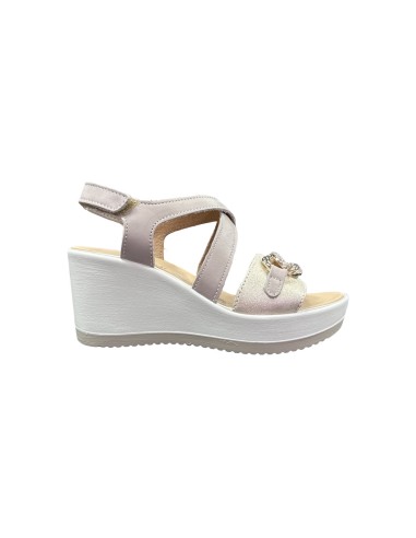 Enval Soft 7784411 sandali donna in pelle visone e oro Enval Soft - 1 Enval Soft sandali donna linea comoda in vera pelle con ap