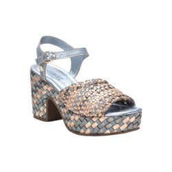 Carmela 162224 sandali donna in pelle jeans 2