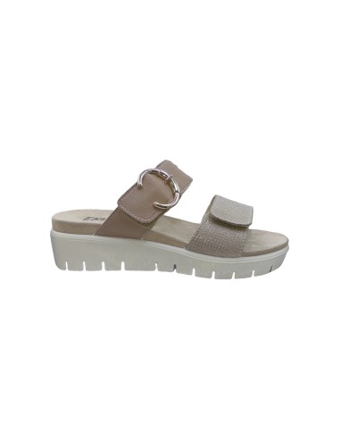Enval Soft 7790111 sandali donna in pelle champagne Enval Soft - 1 Enval Soft sandali donna linea comoda in vera pelle con apert