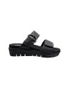 Enval Soft 7790100 sandali donna in pelle nero Enval Soft - 1 Enval Soft sandali donna linea comoda in vera pelle con apertura v