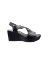 Enval Soft 7784700 sandali donna in pelle nero Enval Soft - 1 Enval Soft sandali donna linea comoda in vera pelle con chiusura e