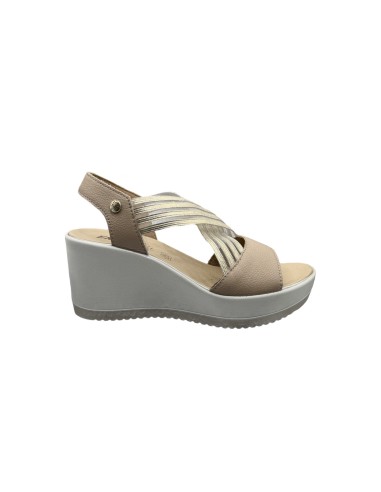 Enval Soft 7784711 sandali donna in pelle taupe Enval Soft - 1 Enval Soft sandali donna linea comoda in vera pelle con chiusura 