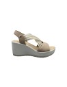 Enval Soft 7784711 sandali donna in pelle taupe Enval Soft - 1 Enval Soft sandali donna linea comoda in vera pelle con chiusura 