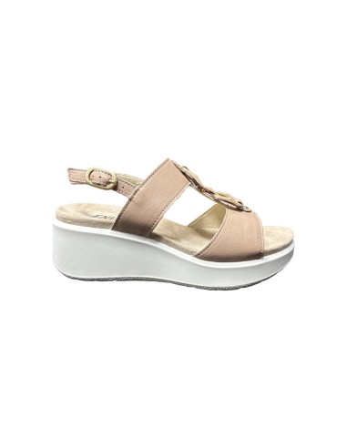 Enval Soft 7792211 sandali donna in pelle taupe Enval Soft - 1 Enval Soft sandali donna linea comoda in vera pelle con chiusura 