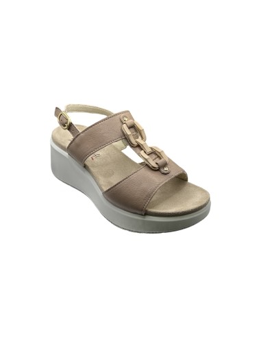 Enval Soft 7792211 sandali donna in pelle taupe Enval Soft - 2 Enval Soft sandali donna linea comoda in vera pelle con chiusura 