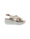 Enval Soft 7792333 sandali donna in pelle champagne Enval Soft - 1 Enval Soft sandali donna linea comoda in vera pelle con chius