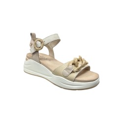 Carmela 162331 sandali donna in pelle beige 2