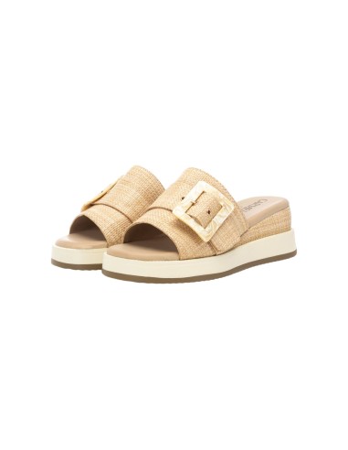 Carmela 162228 sandali donna in tessuto beige Carmela - 2 Carmela Shoes sandali donna in tessuto rafia con comoda zeppa 