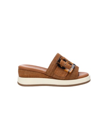 Carmela 162228 sandali donna in tessuto camel Carmela - 1 Carmela Shoes sandali donna in tessuto rafia con comoda zeppa 
