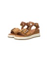 Carmela 162227 sandali donna in tessuto camel Carmela - 2 Carmela Shoes sandali donna in tessuto rafia con chiusura fibbia 