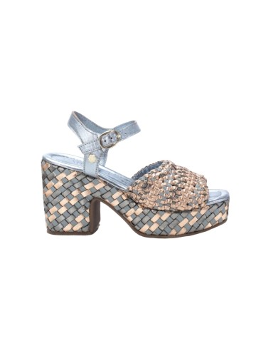 Carmela 162224 sandali donna in pelle jeans Carmela - 1 Carmela Shoes  sandali donna con tacco in pelle con chiusura fibbia 