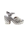Carmela 162224 sandali donna in pelle piombo Carmela - 1 Carmela Shoes sandali donna in pelle con chiusura fibbia 