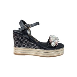 Nazareno Gabrielli 7311 sandali donna in pelle nero