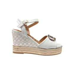 Nazareno Gabrielli 7315 sandali donna in pelle bianco