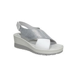 Igi&Co 7664755 sandali donna in pelle bianco argento 2