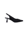 Keys K-10770 sandali donna in tessuto elasticizzato nero Keys - 1 Keys sandali donna con tacco in tessuto con chiusura elastica 