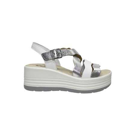 Igi&Co 7667111 sandali donna in pelle argento/bianco