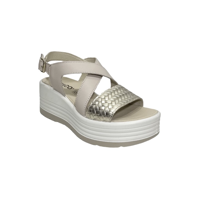Igi&Co 7677411 sandali donna in pelle naturale/platino