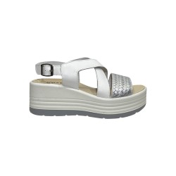 Igi&Co 7667422 sandali donna in pelle bianco/argento
