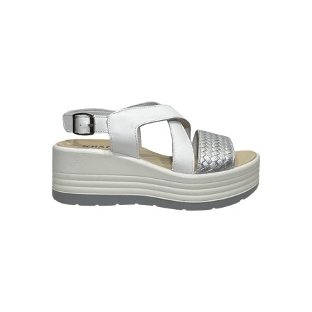 Igi&Co 7667422 sandali donna in pelle bianco/argento