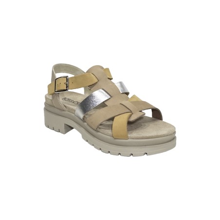 Igi&Co 7672122 sandali donna in nabuk beige/giallo