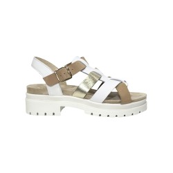 Igi&Co 7672100 sandali donna in pelle bianco/beige/platino