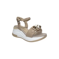 Keys K-11090 sandali donna in pelle beige 2