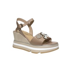Keys K-11023 sandali donna in pelle color nocciola 2