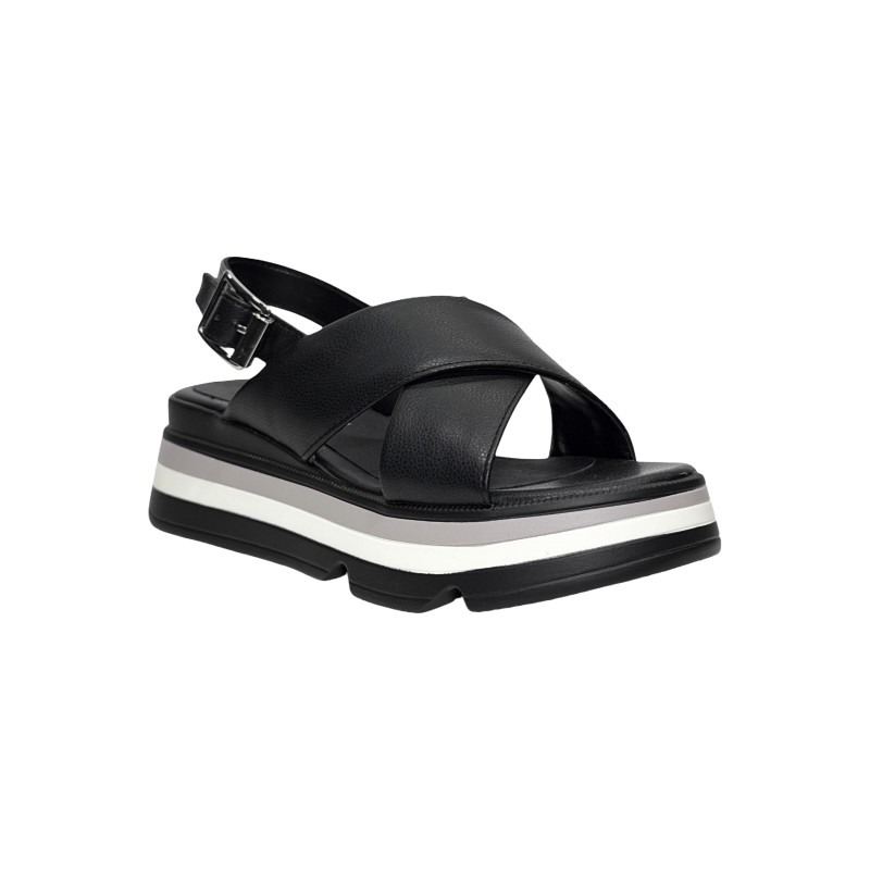 Keys K-11013 sandali donna in pelle color nero