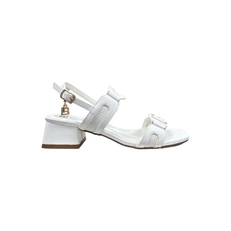 Laura Biagiotti 9027 sandali donna in similpelle bianco