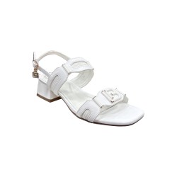 Laura Biagiotti 9027 sandali donna in similpelle bianco 2