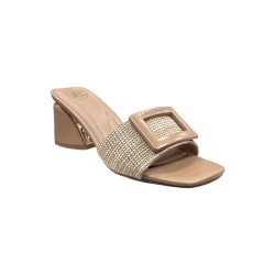 Laura Biagiotti 9035 sandali donna in rafia marrone chiaro 2