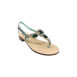 Laura Biagiotti 9017 sandali donna in similpelle verde