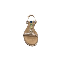 Keys K-10951 sandali donna in pelle camoscio colore rosa/oro 2