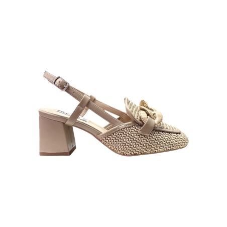 Keys K-10630 sandali donna in rafia color nocciola