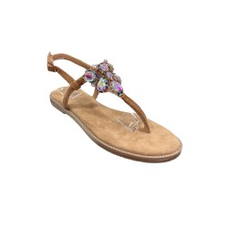 Keys K-10952 sandali donna in camoscio color cuoio