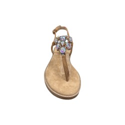Keys K-10952 sandali donna in camoscio color cuoio 2