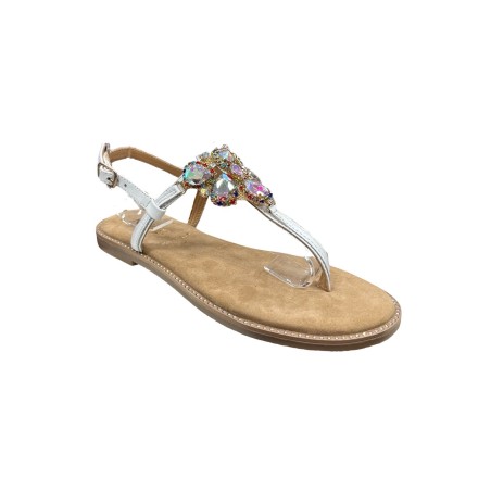 Keys K-10952 sandali donna in camoscio color bianco