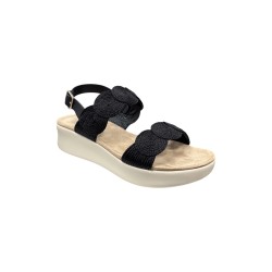 Renato Balestra RBZ097-17 sandali donna in tessuto nero 2