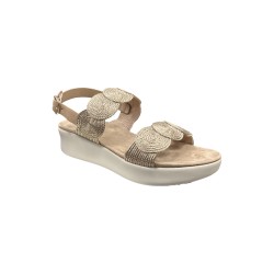 Renato Balestra RBZ097-17 sandali donna in tessuto oro 2