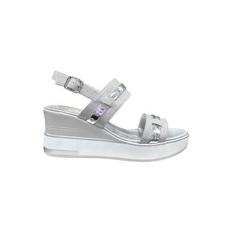 Renato Balestra RB2554 sandali donna in similpelle argento