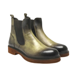Exton 9156 stivaletti uomo in pelle verde pomiciato