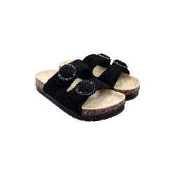 Solo Soprani Beach SSW519N34 sandali mare donna in tessuto nero