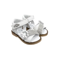 Balducci CITA7001B sandali bambina in vera pelle bianco/argento