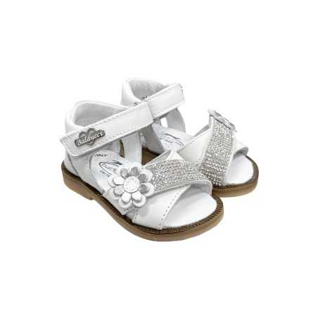 Balducci CITA7001B sandali bambina in vera pelle bianco/argento