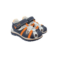 Primigi 7895400 sandali bambino in camoscio rete blu/arancio