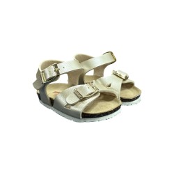 Bionatura CHIARA-I-A-PRLBE sandali bambina in pelle beige perlato