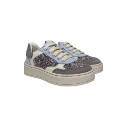 Balducci Kids KIAB1091 sneakers bambina in pelle glitter lilla