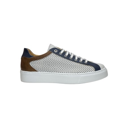 Exton 512 sneakers uomo in pelle bianco multicolor