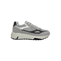 Igi&Co 7637833 sneakers uomo in camoscio e tessuto grigio perla